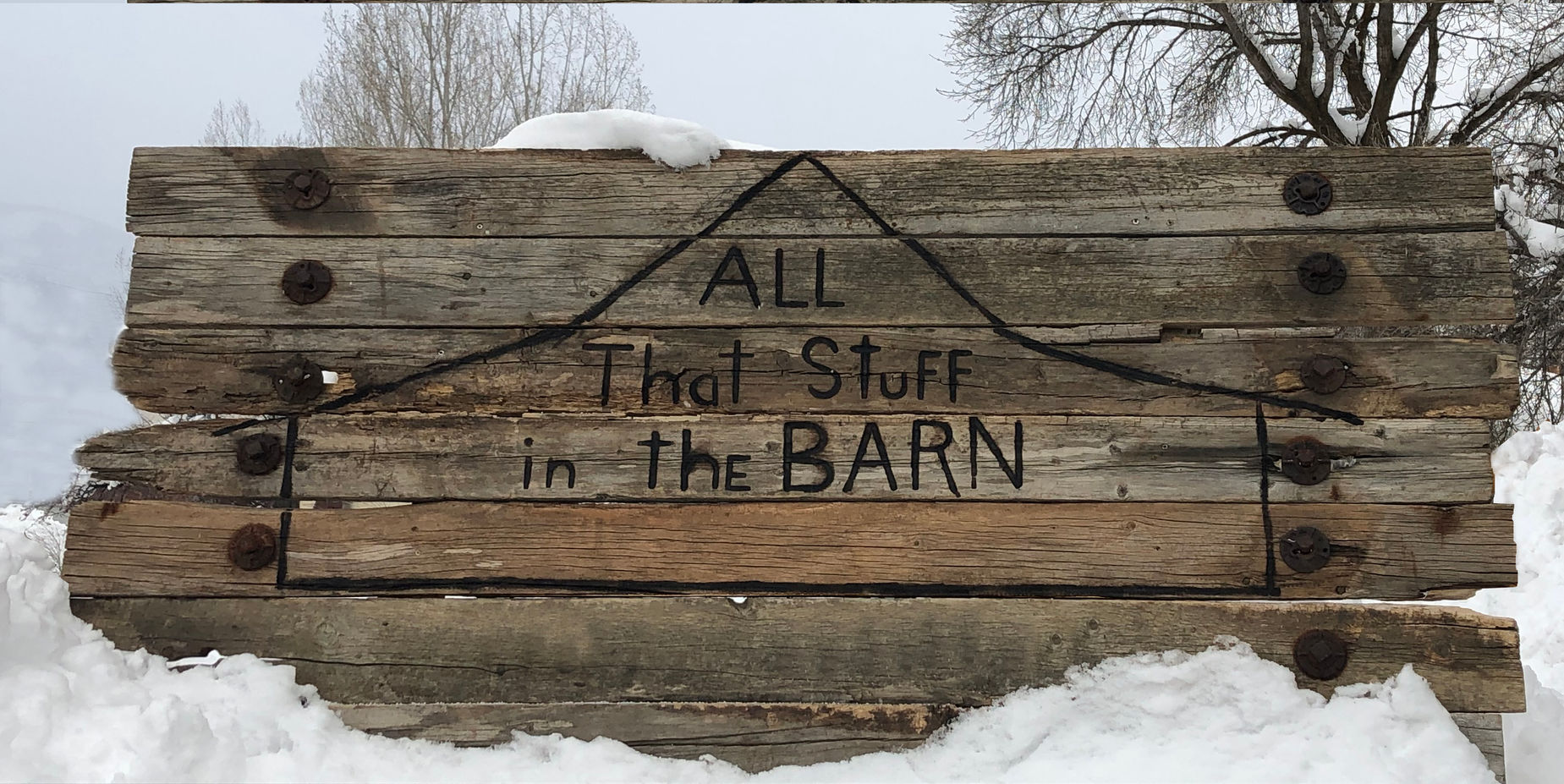 All That Stuff in the Barn sign